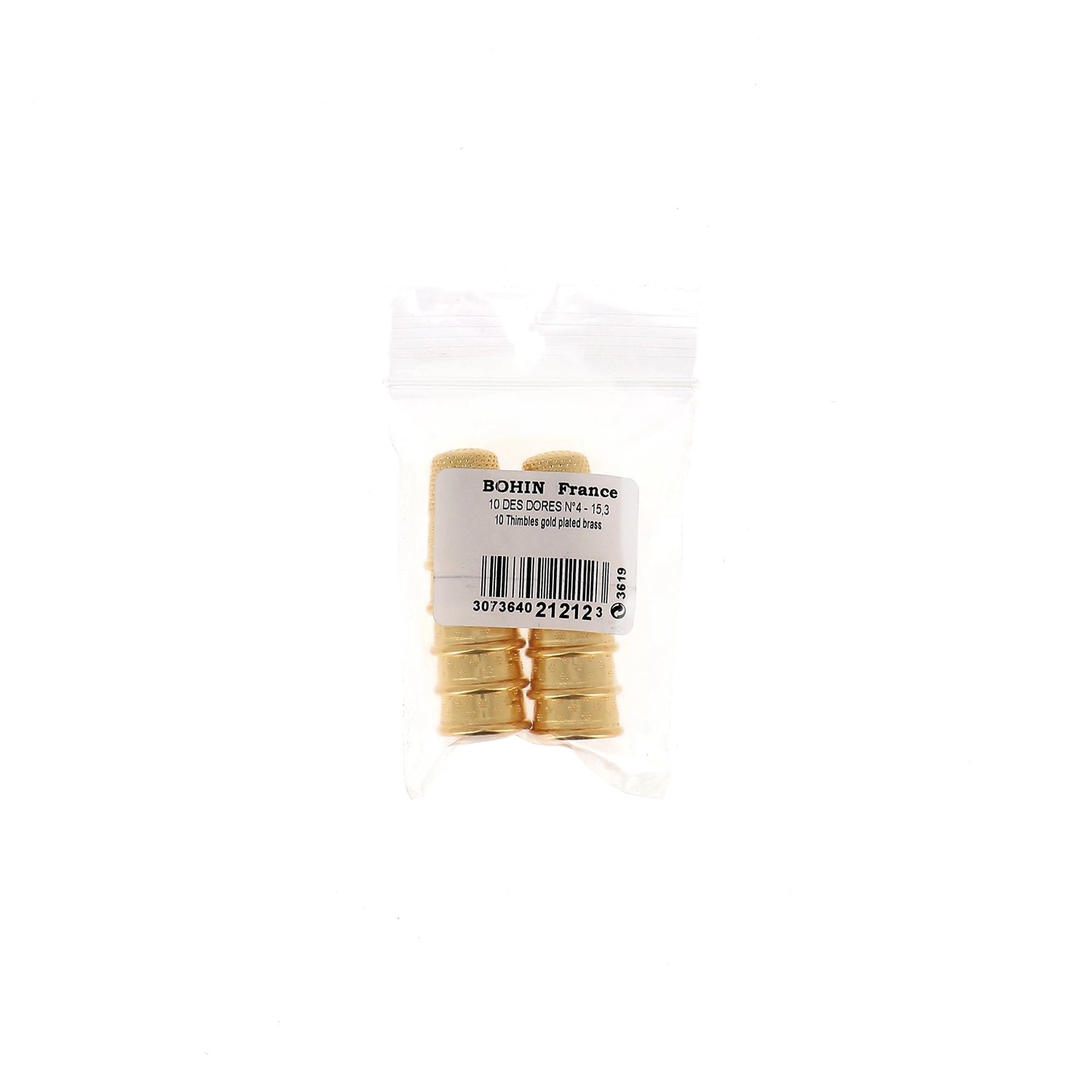 THIMBLES BRASS GOLD PLAT.Nø4 10 pcs