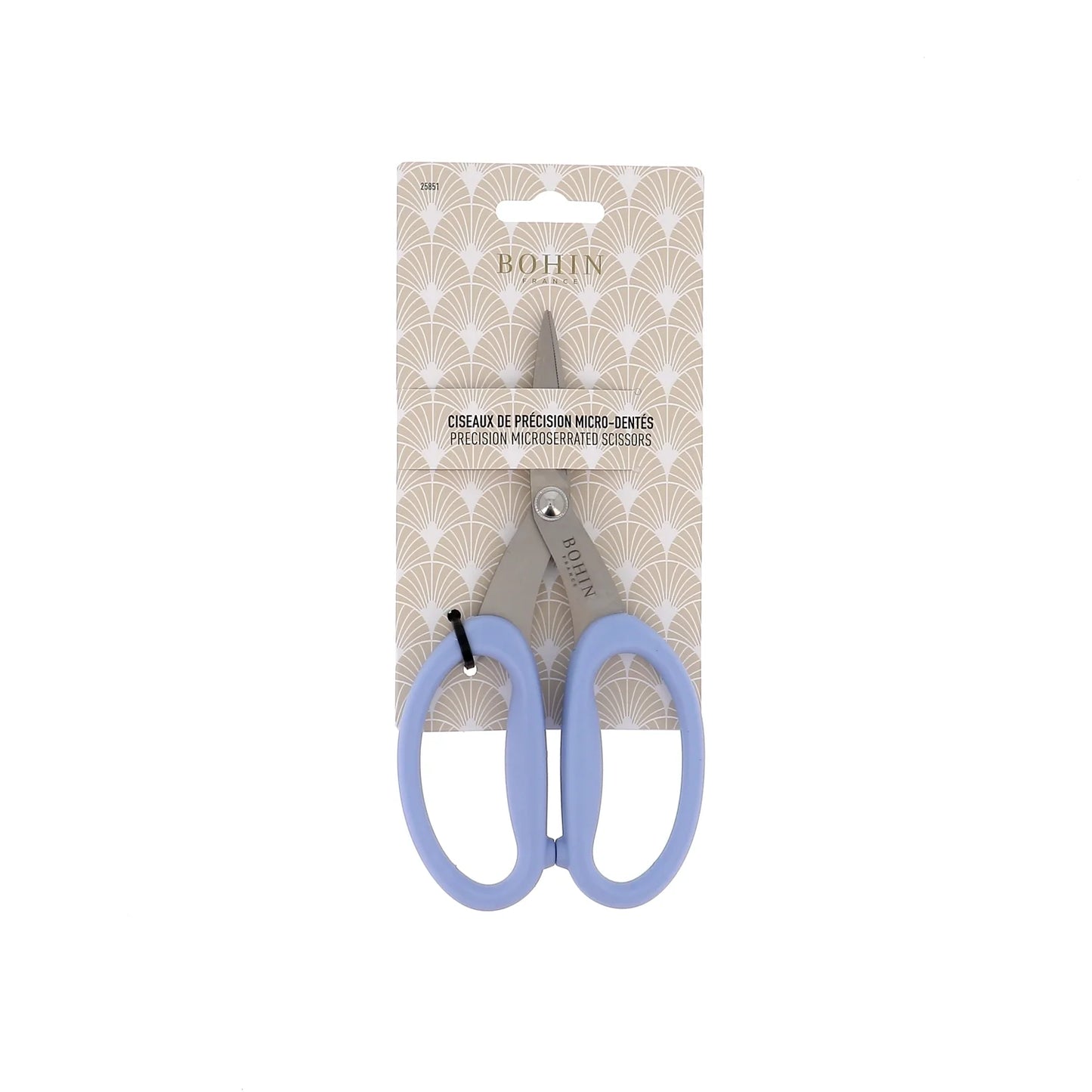 SERRATED SCISSORS FOR QUILTING 6 3/4''-BLUE-Blister