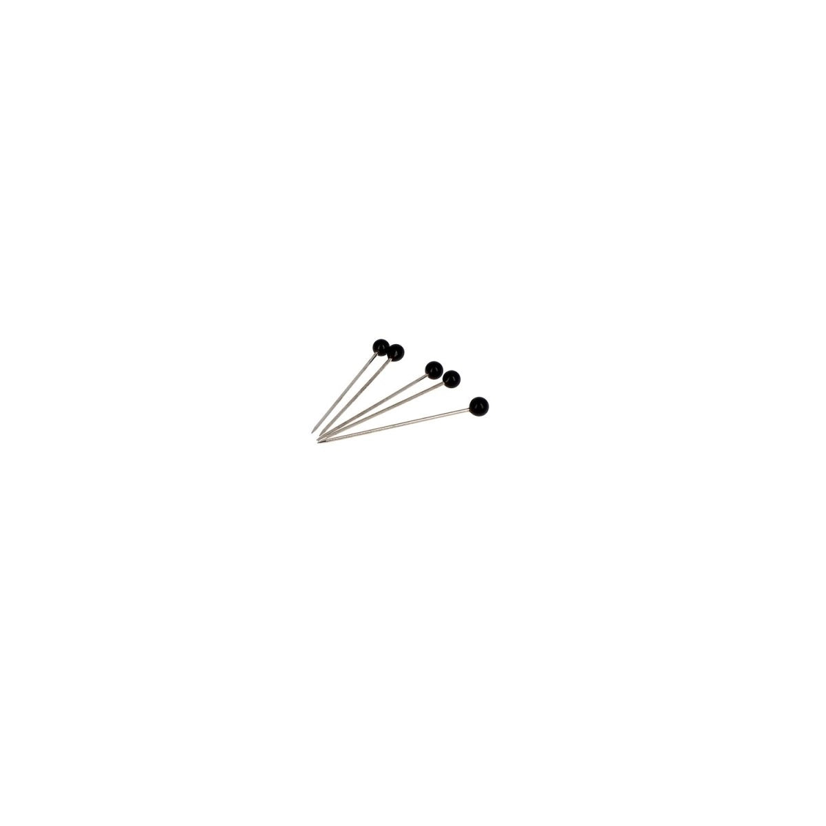 GLASS HEAD PINS BLACK Box 80