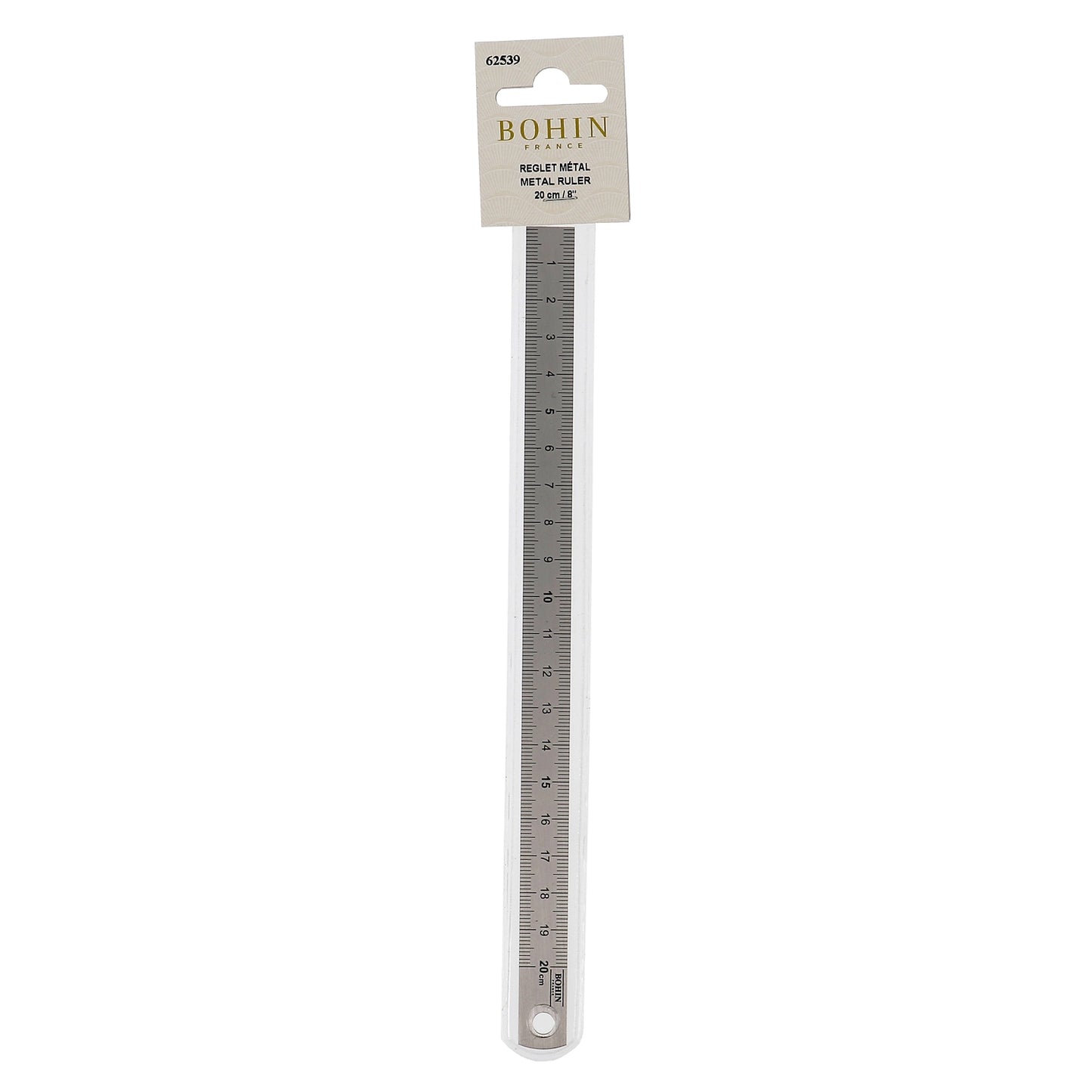 METAL RULER 20CM - 8" Blister x1