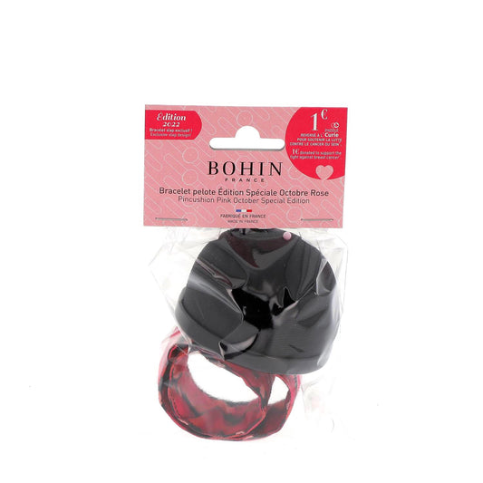 PINCUSHIONS FLEXIBLE SLAP BRACELET EXCUSIVE PINK/BLACK DESIGN