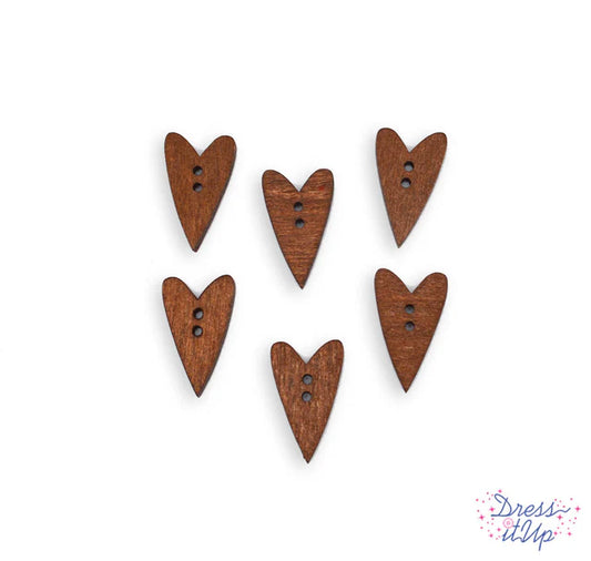 1003 CHOCOLATE WOOD HEARTS