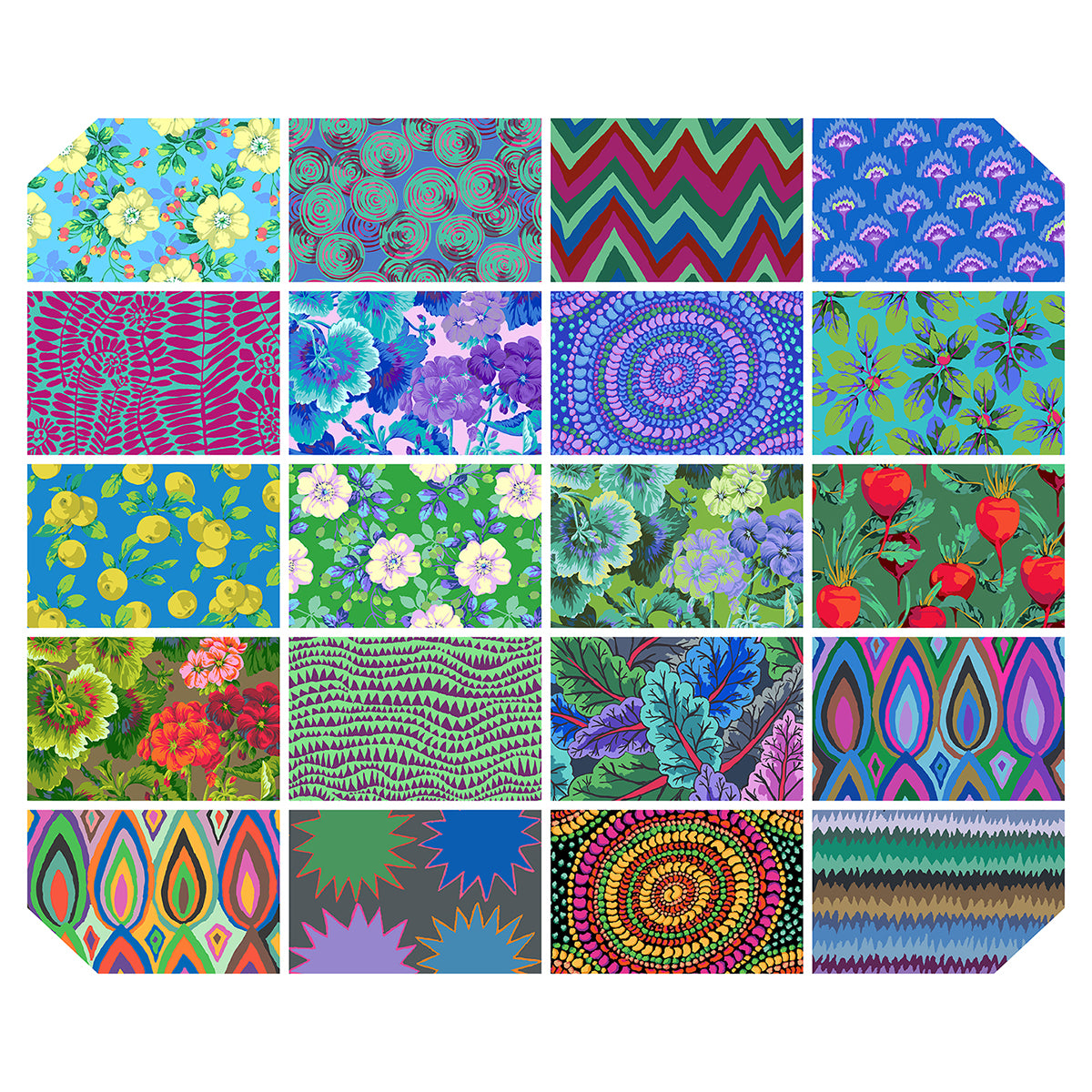 FB4FQGP.FEB2027COOL Kaffe Fassett Collective February 2027 February 2027- Fat Quarter Cool -20pcs