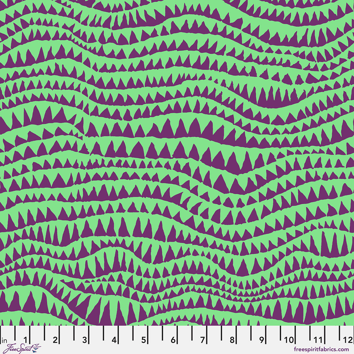 PWBM060.AQUA Kaffe Fassett Collective February 2027 Sharks Teeth - Aqua