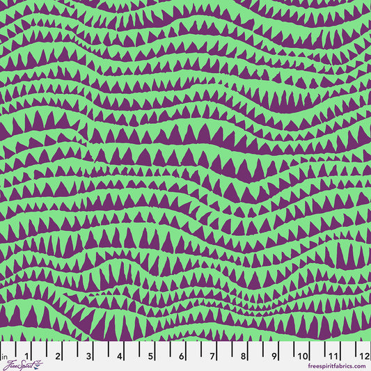 PWBM060.AQUA Kaffe Fassett Collective February 2027 Sharks Teeth - Aqua