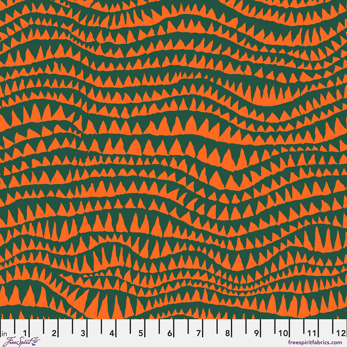 PWBM060.EMERALD Kaffe Fassett Collective February 2027 Sharks Teeth - Emerald
