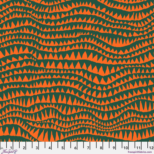 PWBM060.EMERALD Kaffe Fassett Collective February 2027 Sharks Teeth - Emerald