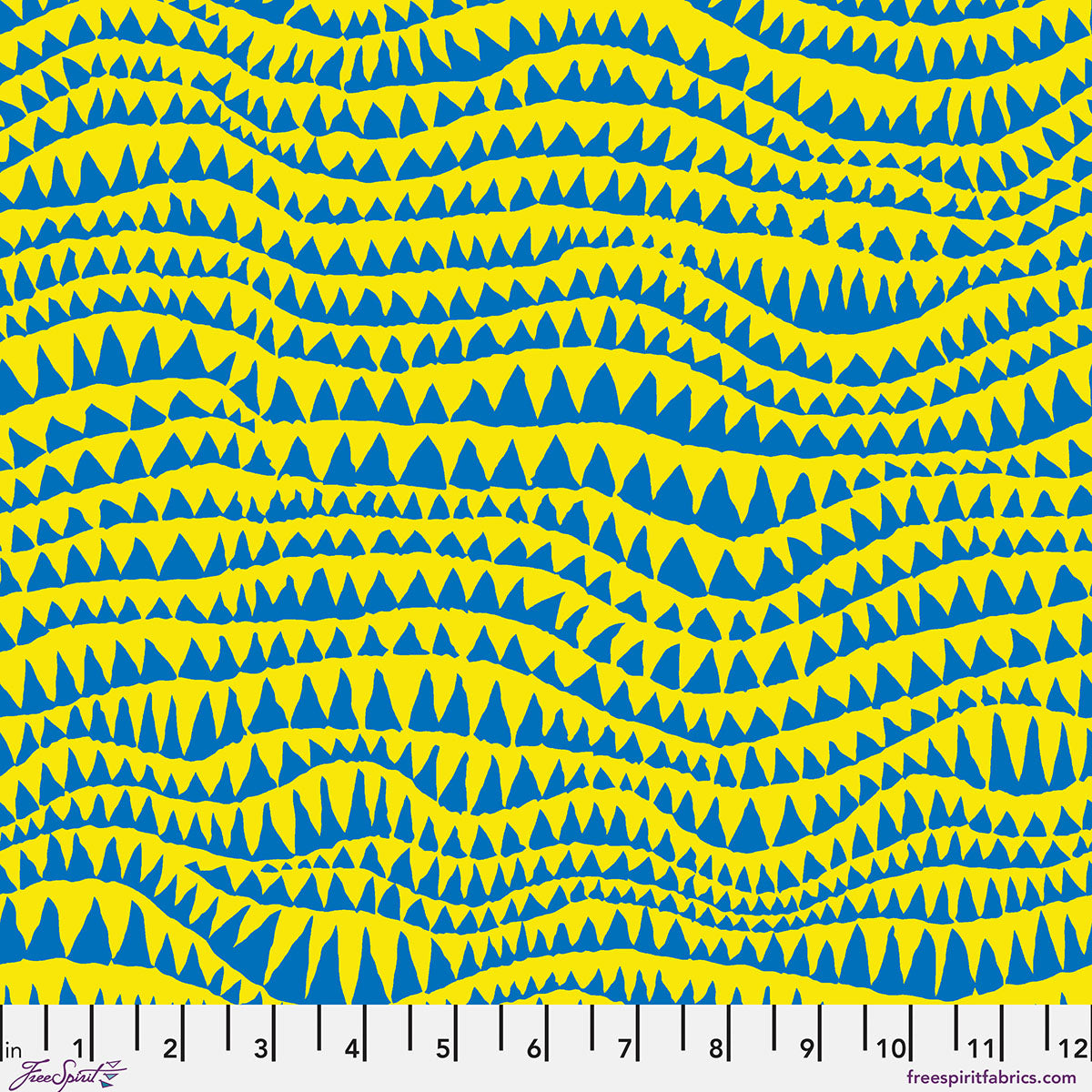 PWBM060.YELLOW Kaffe Fassett Collective February 2027 Sharks Teeth - Yellow