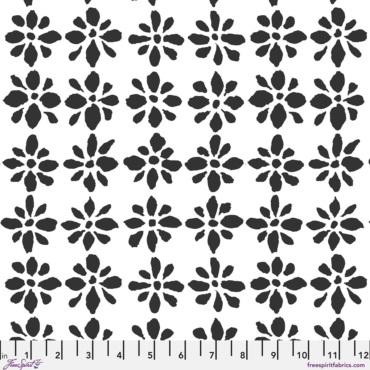 PWBM094.WHITEBLACK Kaffe Fassett Collective February 2027 Snow Flower - White Black