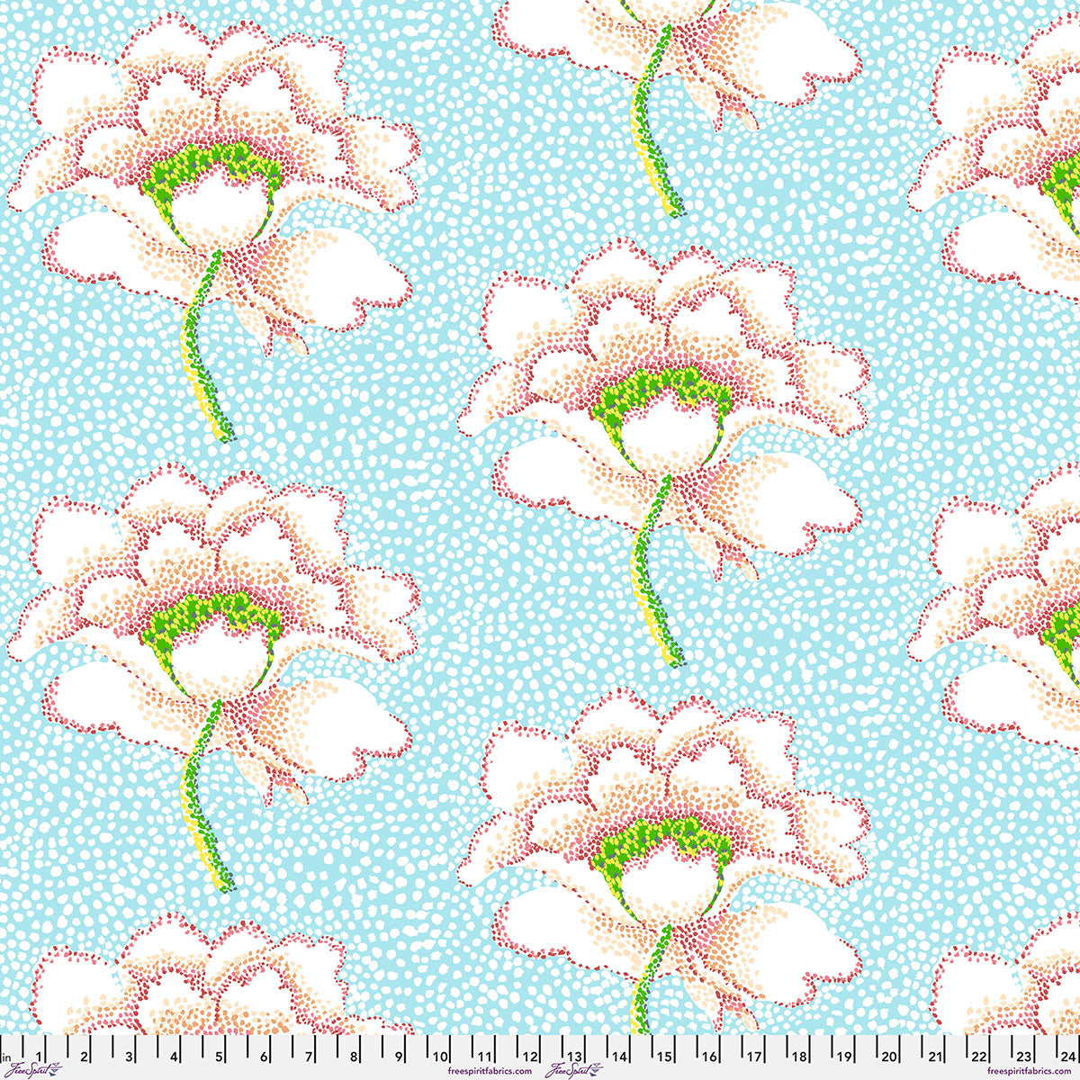 PWGP218.WHITE Kaffe Fassett Collective February 2027 Bloom - White