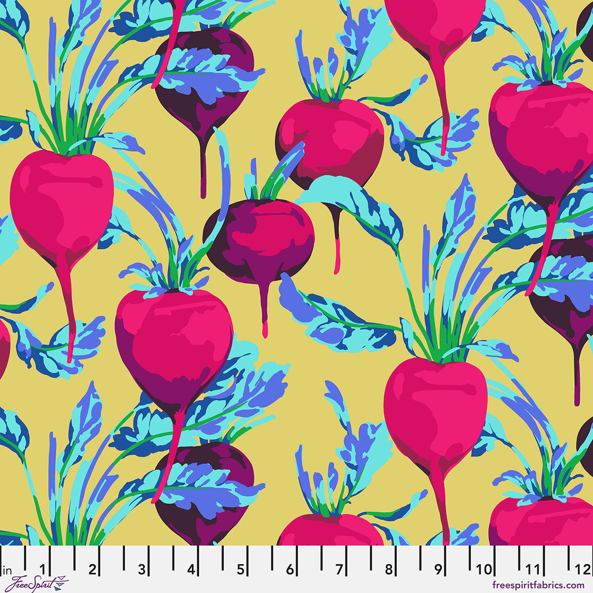PWMD002.BLUE Kaffe Fassett Collective February 2027 Beets - Blue