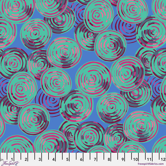 PWMD003.BLUE Kaffe Fassett Collective February 2027 Beet Rings - Blue