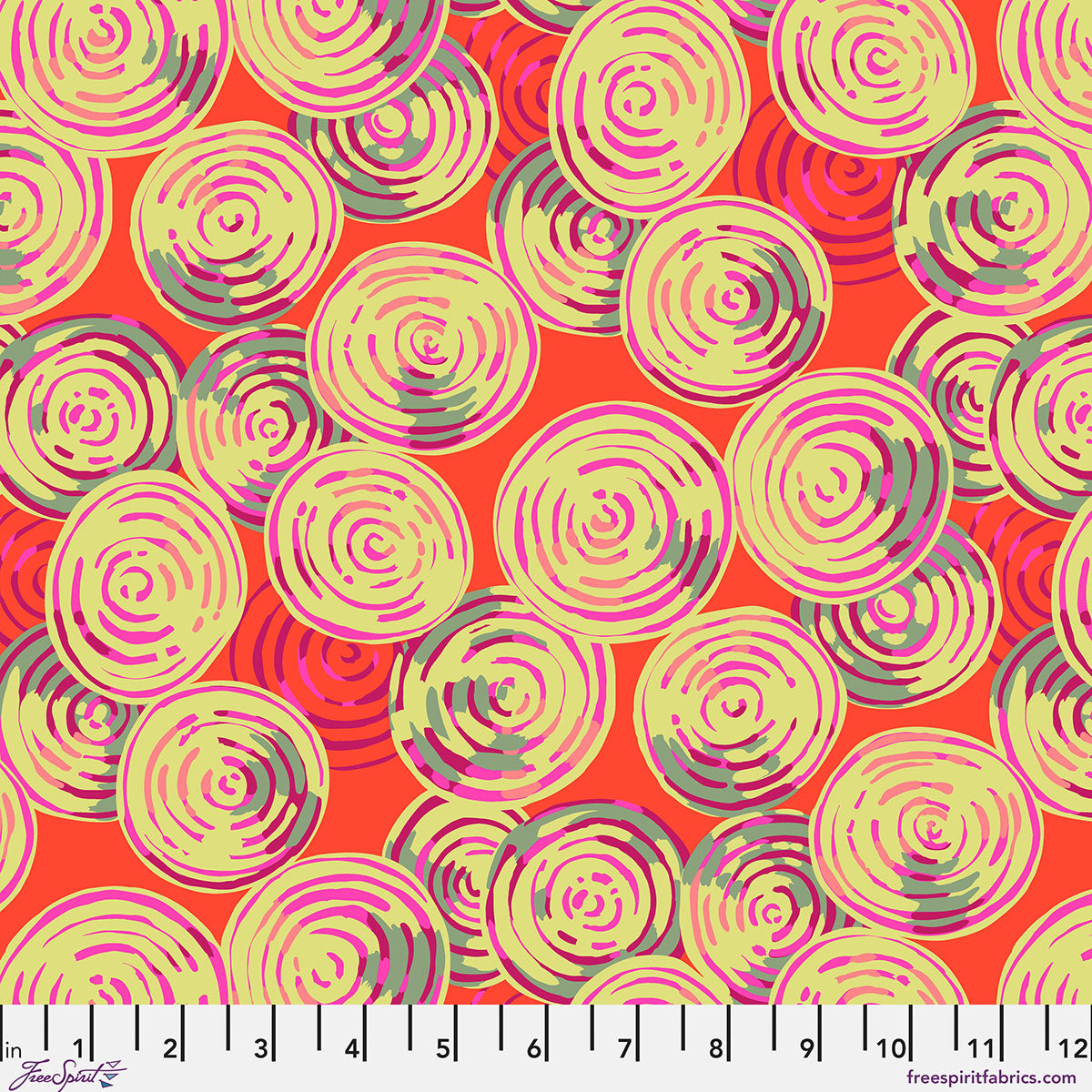 PWMD003.RED Kaffe Fassett Collective February 2027 Beet Rings - Red