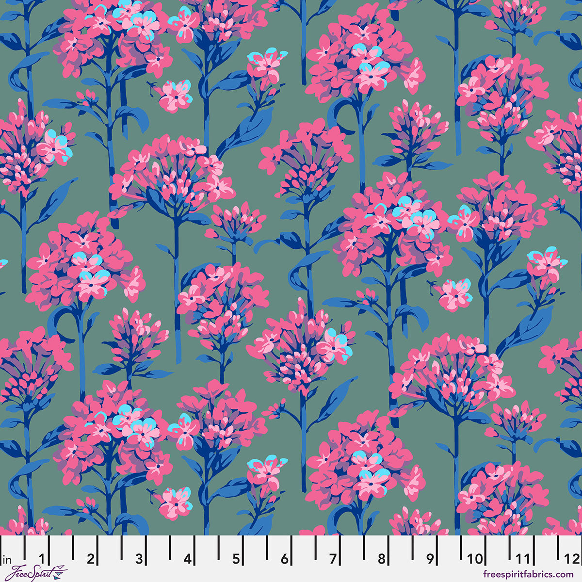 PWMD004.BLUE Kaffe Fassett Collective February 2027 Phlox - Blue