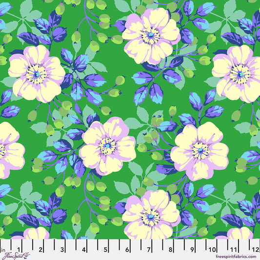 PWMD006.GREEN Kaffe Fassett Collective February 2027 Shrub Rose - Green