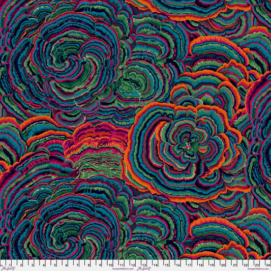PWPJ082.TEAL Kaffe Fassett Collective February 2027 Tree Fungi - Teal