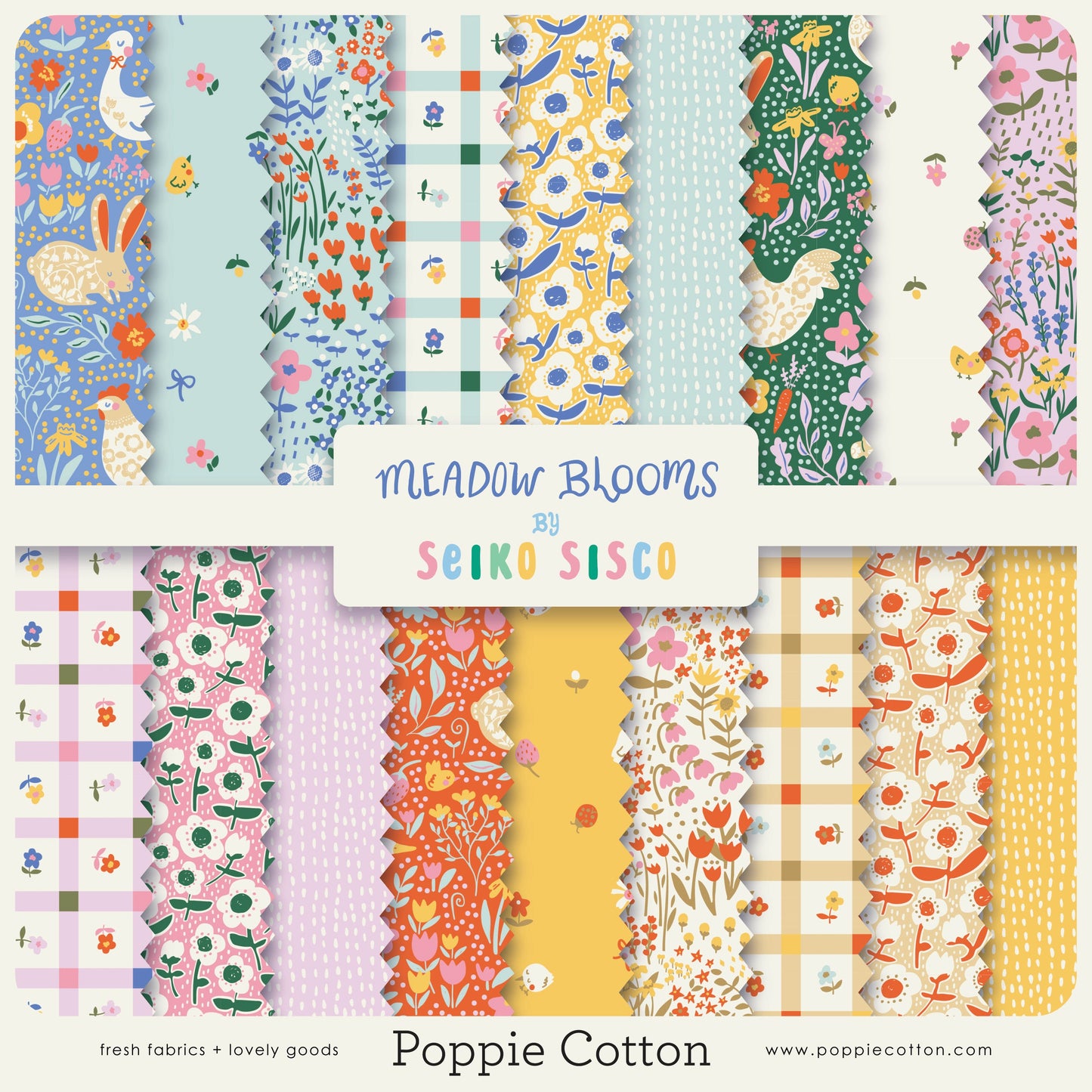 MB271120 Meadow Blooms Fat Quarter Bundle, 18 pcs.