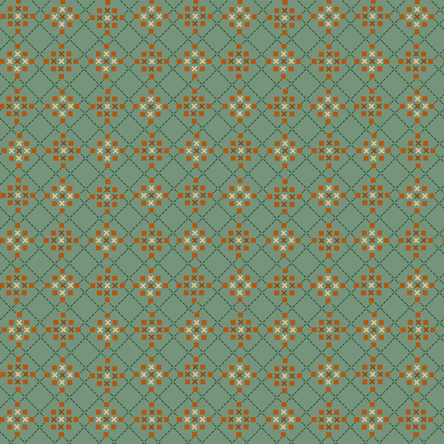 1107-11 FLOWER POT PRINTS GARDEN TRELLIS