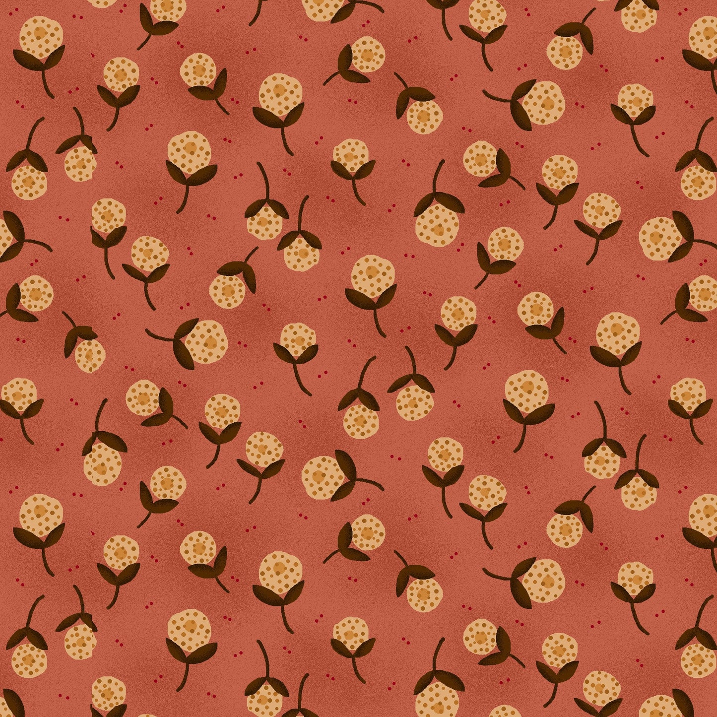 1112-22 FLOWER POT PRINTS TOSSED DANDELIONS