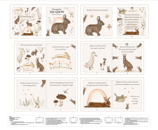 1126BP-03 Little Readers 10 Through The Meadow Book Panel