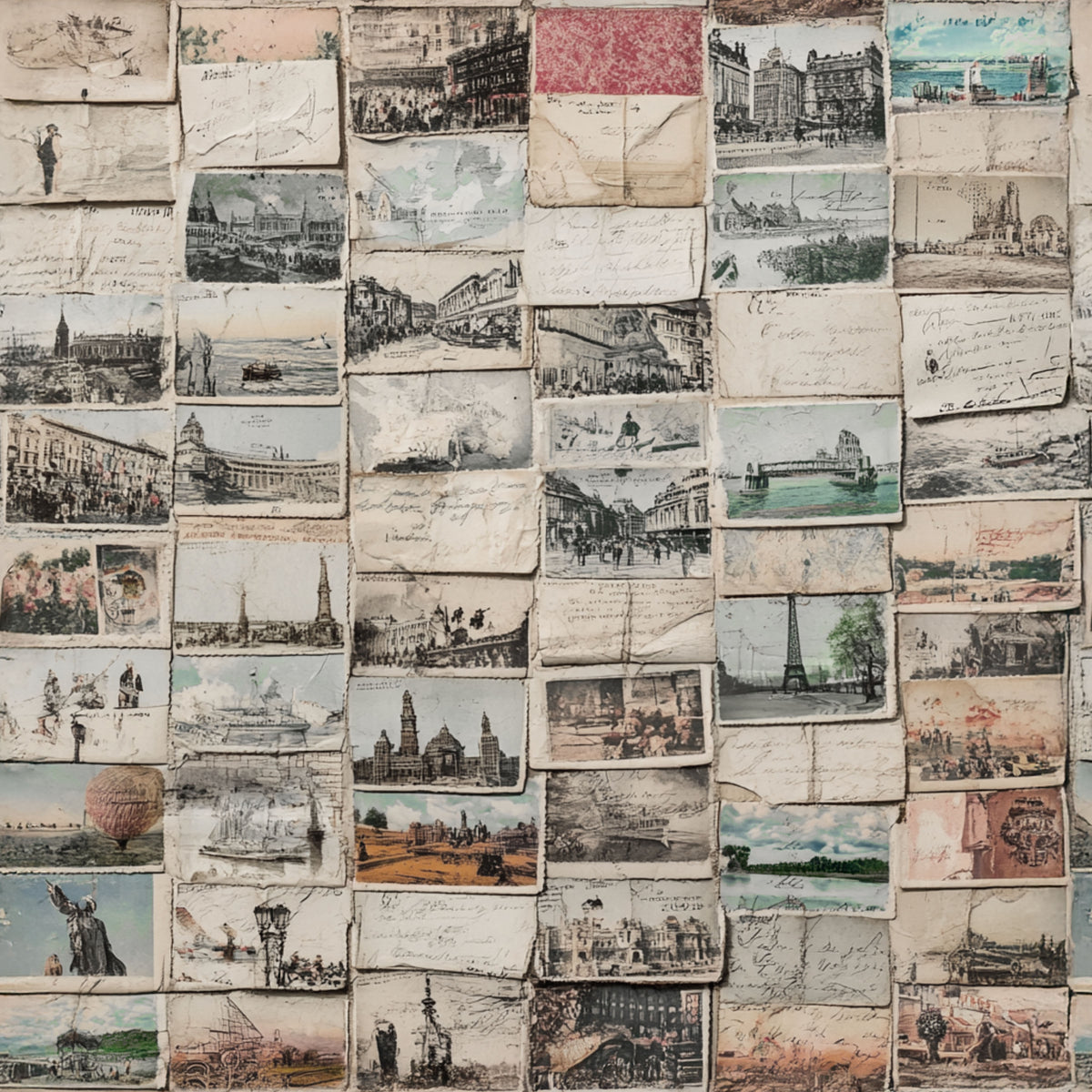 1142-14 Time Traveler Vintage Postcards