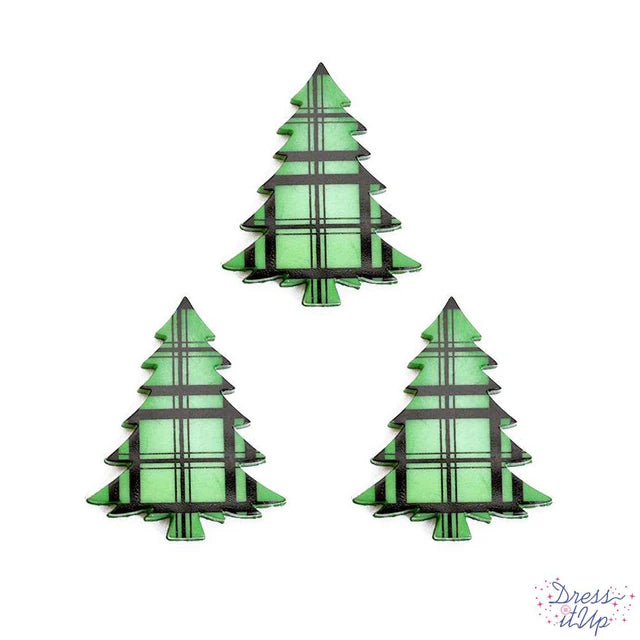 12370 GREEN PLAID TREE