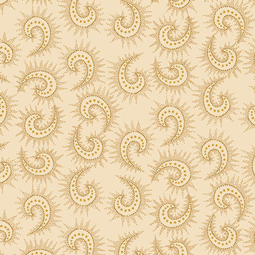 1442-44 BUTTER CHURN BASICS CREAM SPIKED PAISLEY