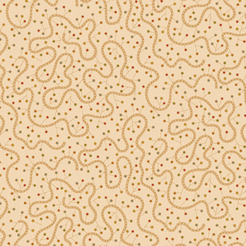 1443-33 BUTTER CHURN BASICS BEIGE SWIRLY VINE