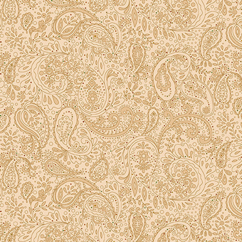 1444-33 BUTTER CHURN BASICS BEIGE SMALL PAISLEY