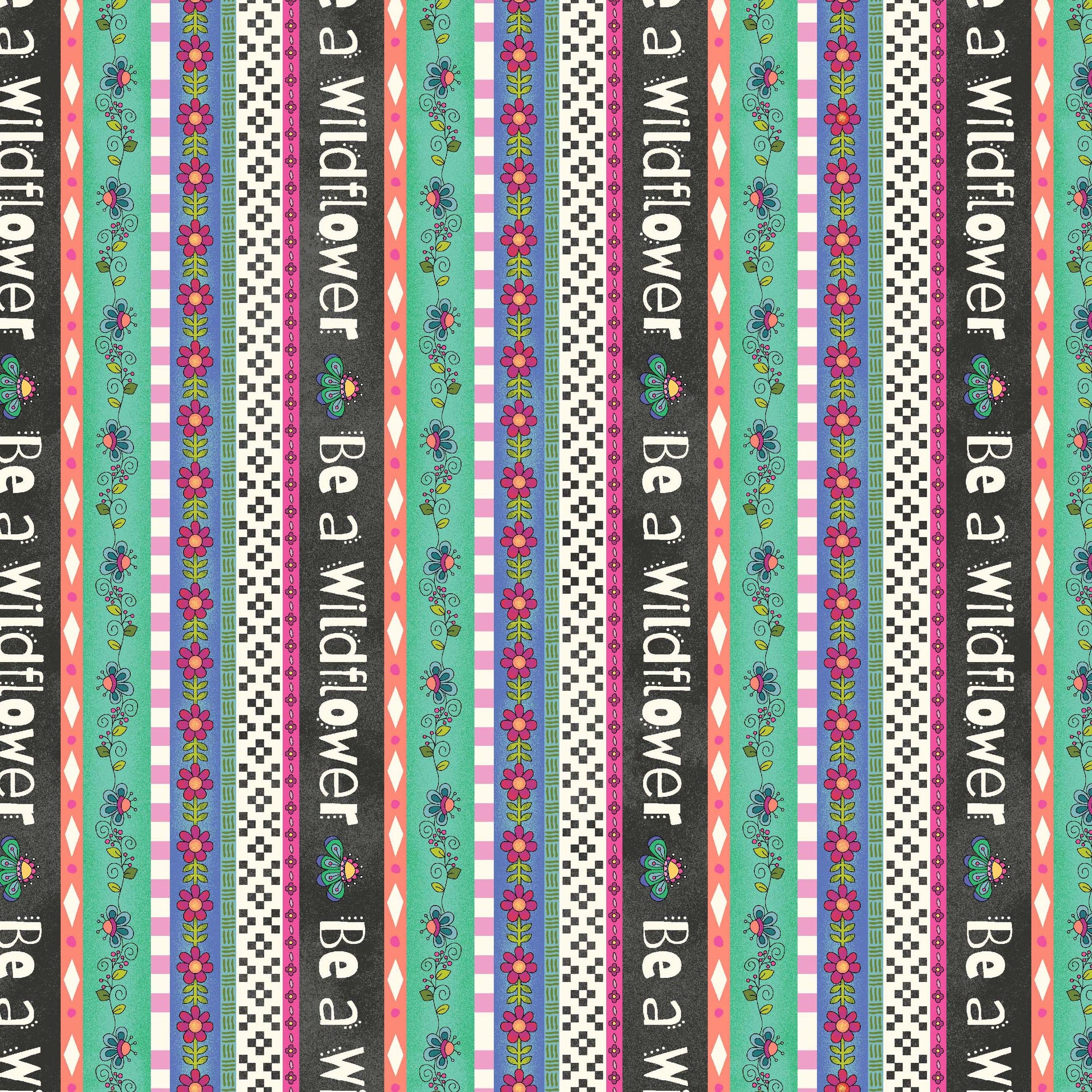 1457-99 Be A Wildflower Stripe