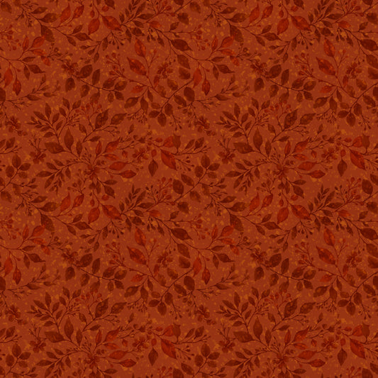 1588-35 Red Harvest Lane Small Scattered Leaves