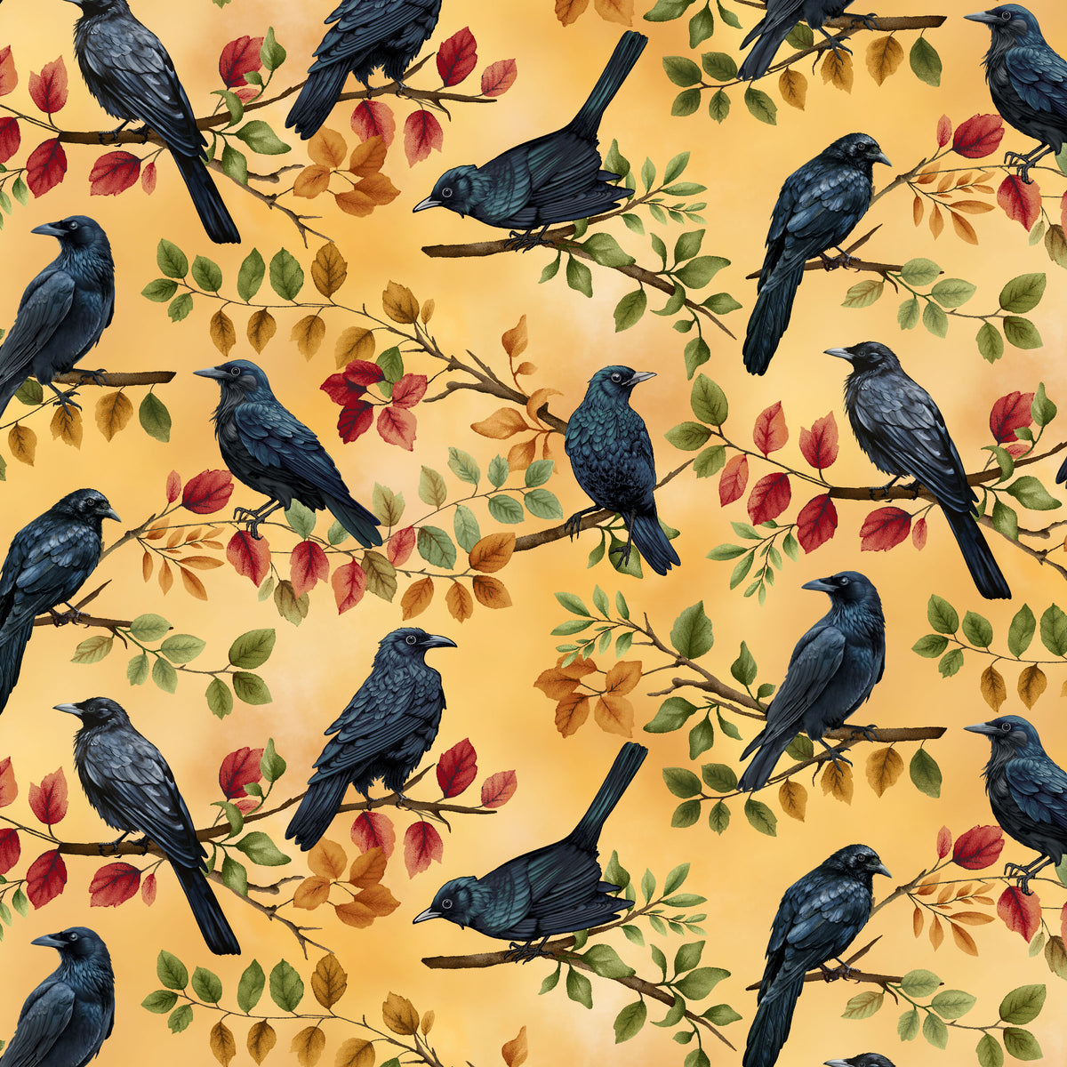 1591-39 Red Harvest Lane Crow Branches