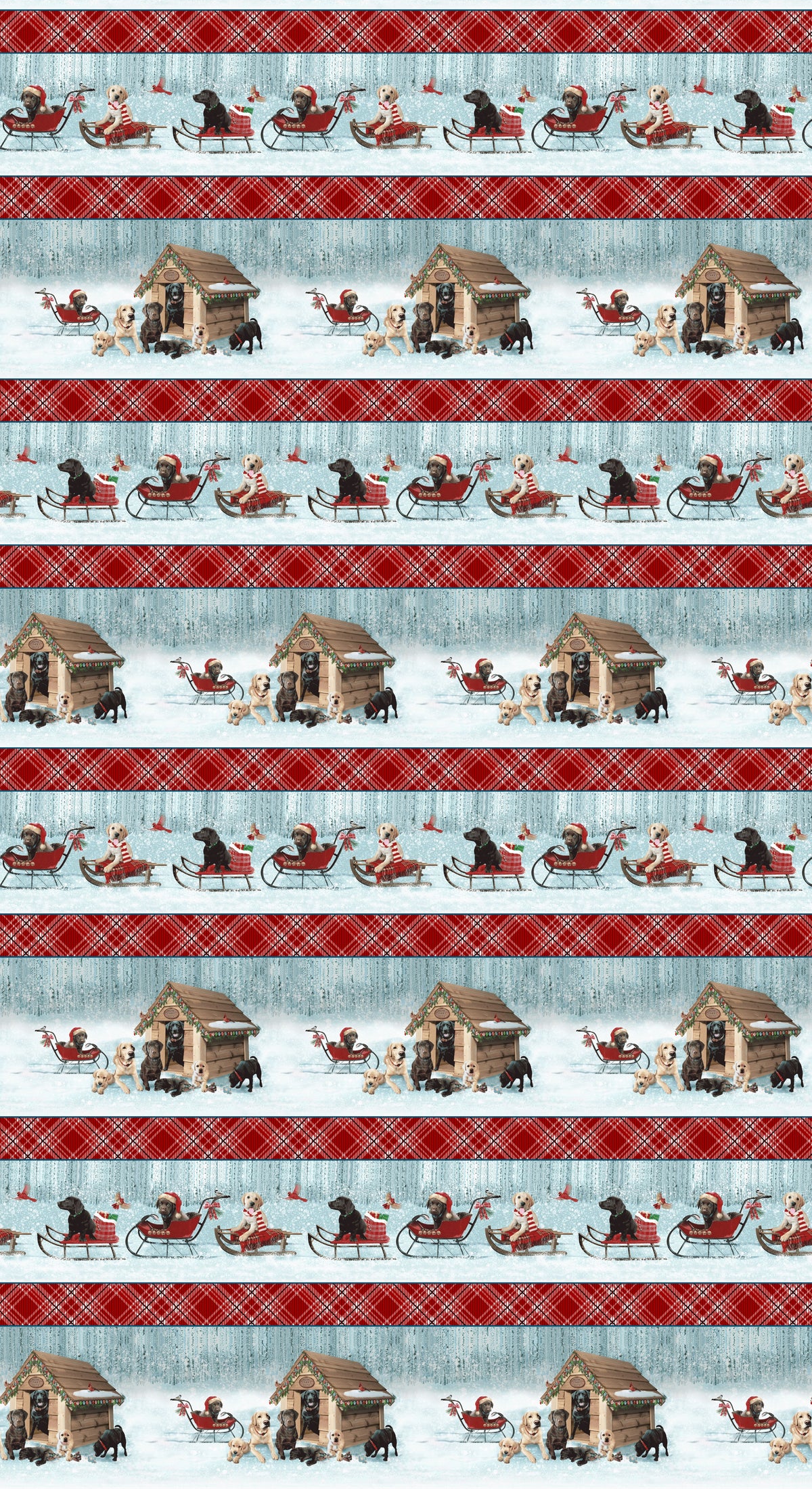 1732-18 Holiday Labs Border Stripe