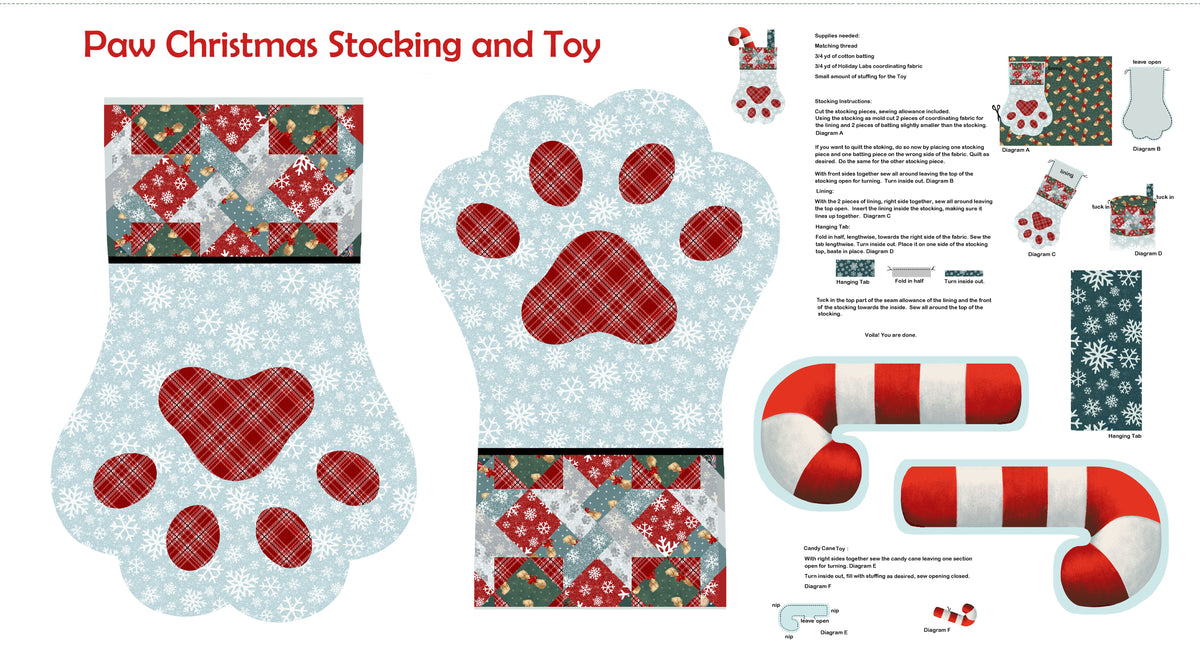 1733PH-18 Holiday Labs Paw Stocking