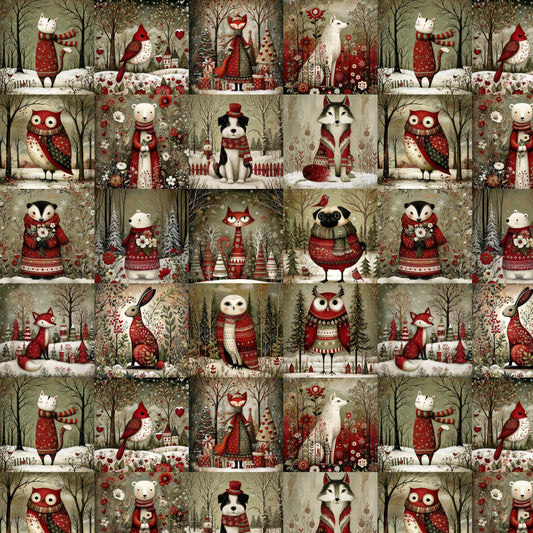1795F-102 Cute as the Dickens - Flannel Cute Scenes in a Box