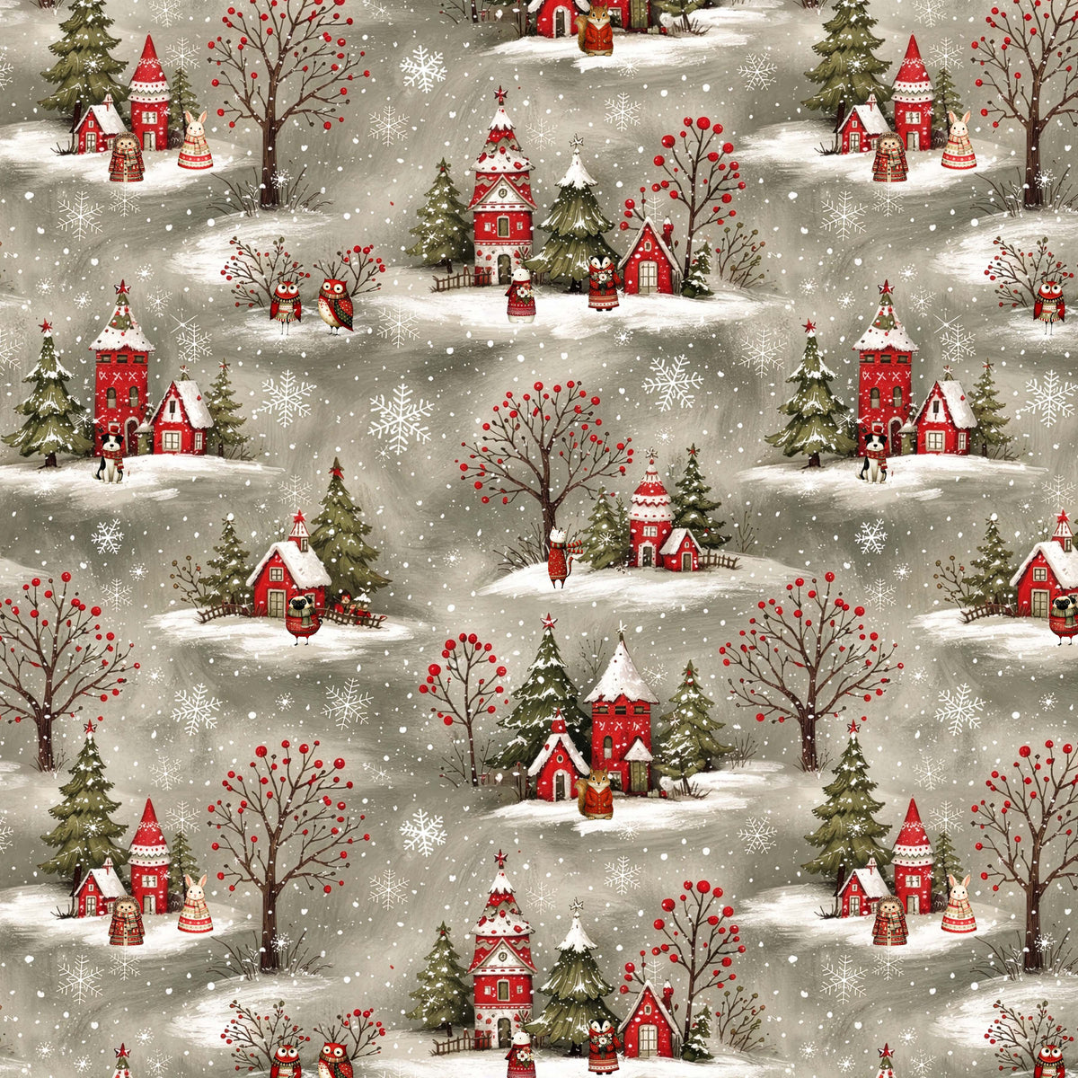 1799F-92 Cute as the Dickens - Flannel Village Scenes