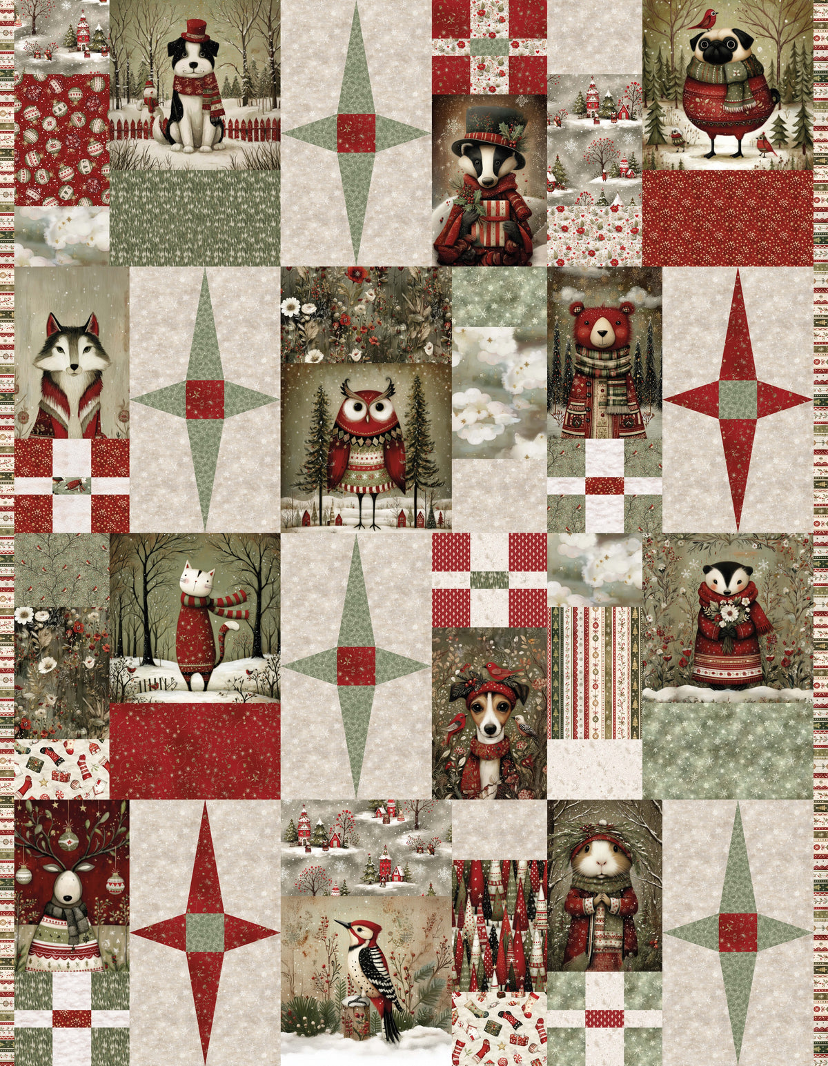1801FH-102 Cute as the Dickens - Flannel Patchwork Blocks