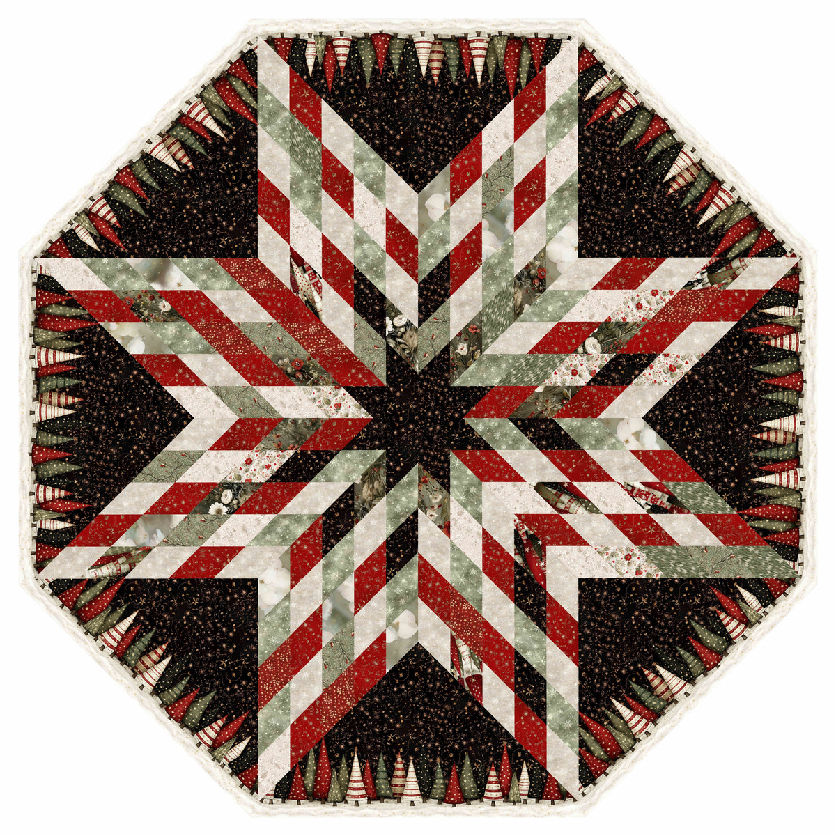 1802PMK-102 Cute as the Dickens - Minky Tree Skirt/Table Topper