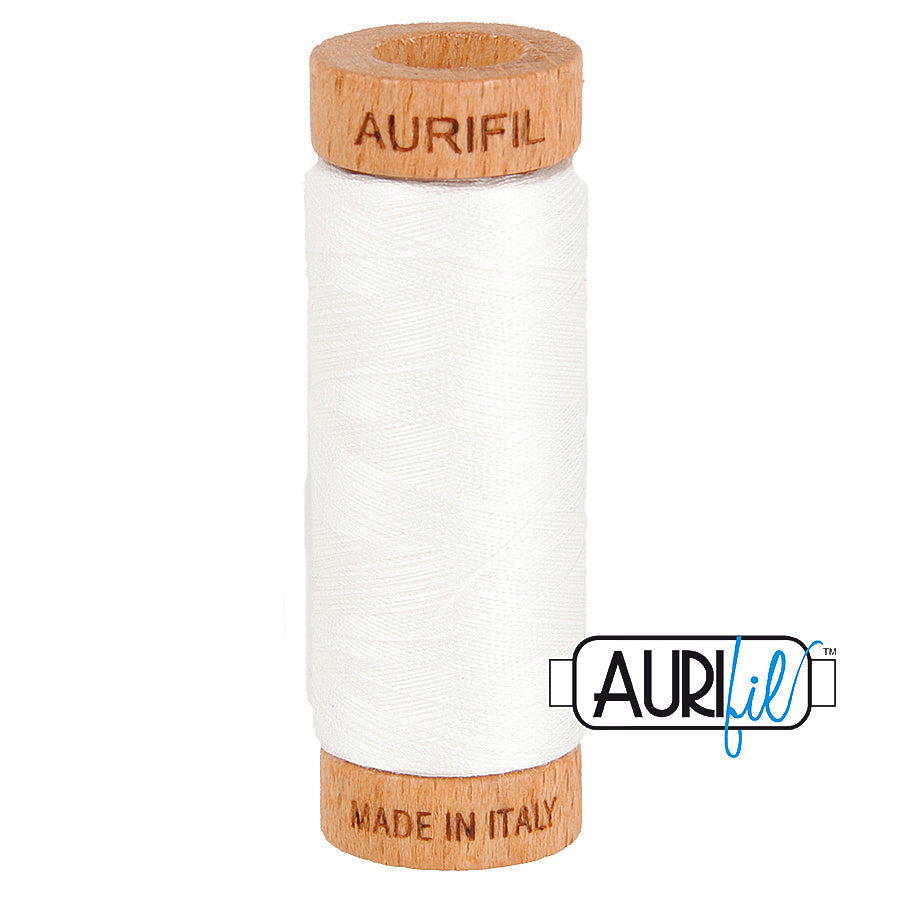 2021 NATURAL WHITE 80 WT MAKO COTTON SMALL SPOOL | 280 MT.