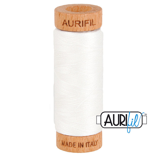 2021 NATURAL WHITE 80 WT MAKO COTTON SMALL SPOOL | 280 MT.