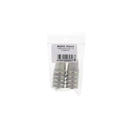 THIMBLES BRASS NICKEL Nø2/0 10 pcs