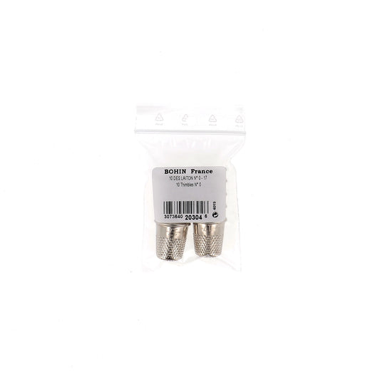 THIMBLES BRASS NICKEL  Nø0  10 pcs