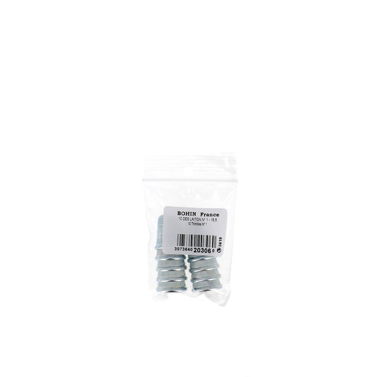 THIMBLES BRASS NICKEL  Nø1  10 pcs