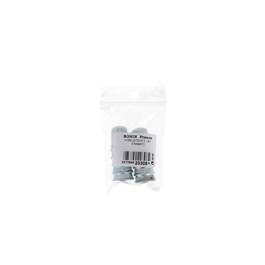 THIMBLES BRASS NICKEL  Nø2  10 pcs
