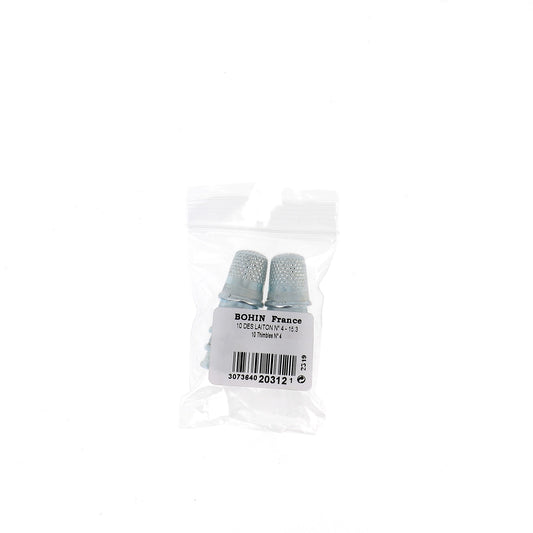 THIMBLES BRASS NICKEL  Nø4  10 pcs