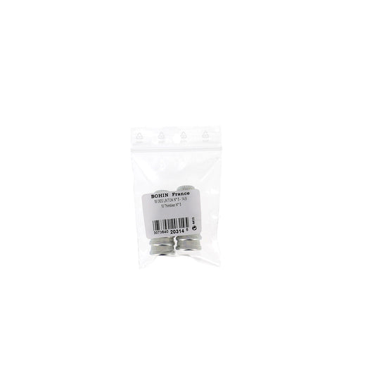 THIMBLES BRASS NICKEL  Nø5  10 pcs