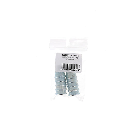 THIMBLES BRASS NICKEL  Nø6  10 pcs