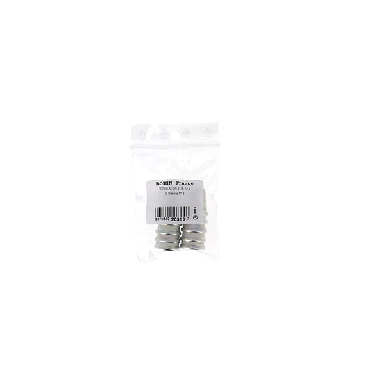 THIMBLES BRASS NICKEL  Nø8  10 pcs