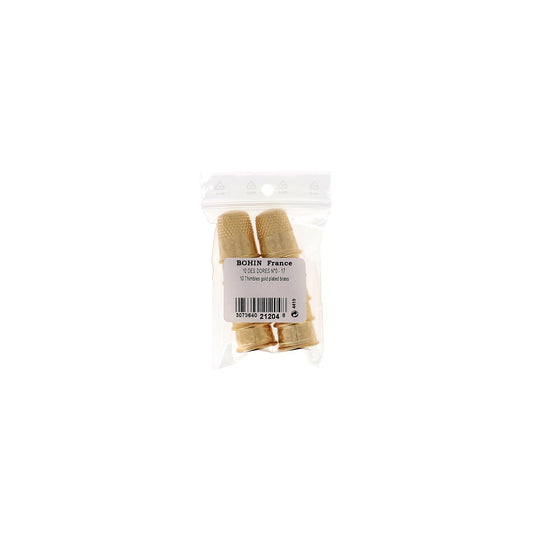 THIMBLES BRASS GOLD PLAT.Nø0 10 pcs