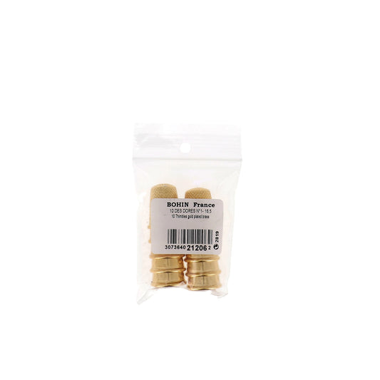 THIMBLES BRASS GOLD PLAT.Nø1 10 pcs